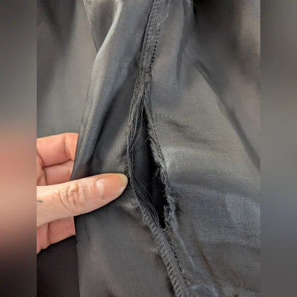 Vintage 1970s Black Lace Maxi Slip Dress with Pink Floral Print - Picture 12 of 12